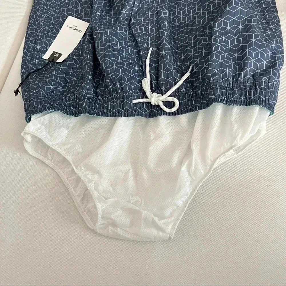 Swim Trunks Construct Blue Micro Print 7